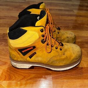 Leather Wolverine Boots Waterproof Plus W/ Safety Toe Mens Size 13 *NEED WORK*